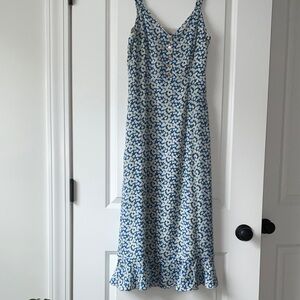 Lulus Floral Blue and White Women's Dress XS